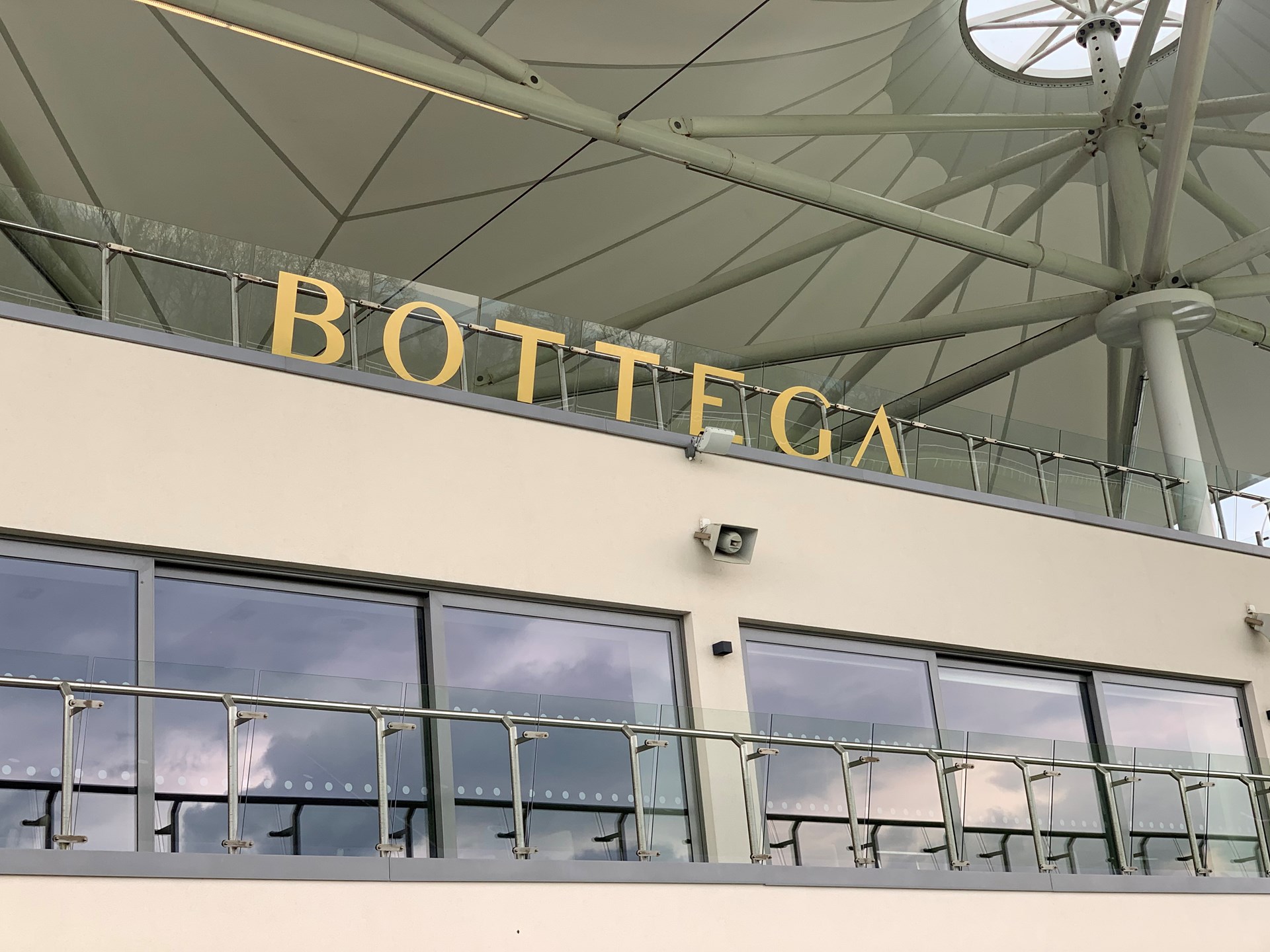 Bath Racecourse Bottega Mirror Gold Flat Cut Acrylic Letters (Bath) 1