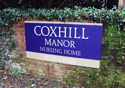 Exterior Entrance Sign Caring Homes Coxhill Manor