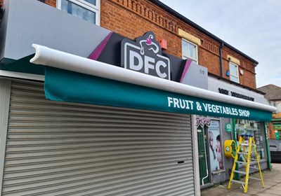 DFC Fruit & Vegetables Awning Leicester
