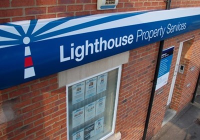 Lighthouse Property Services Fascia Sign Lincoln