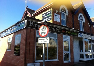 DIY Store Hinged Sign In Birmingham