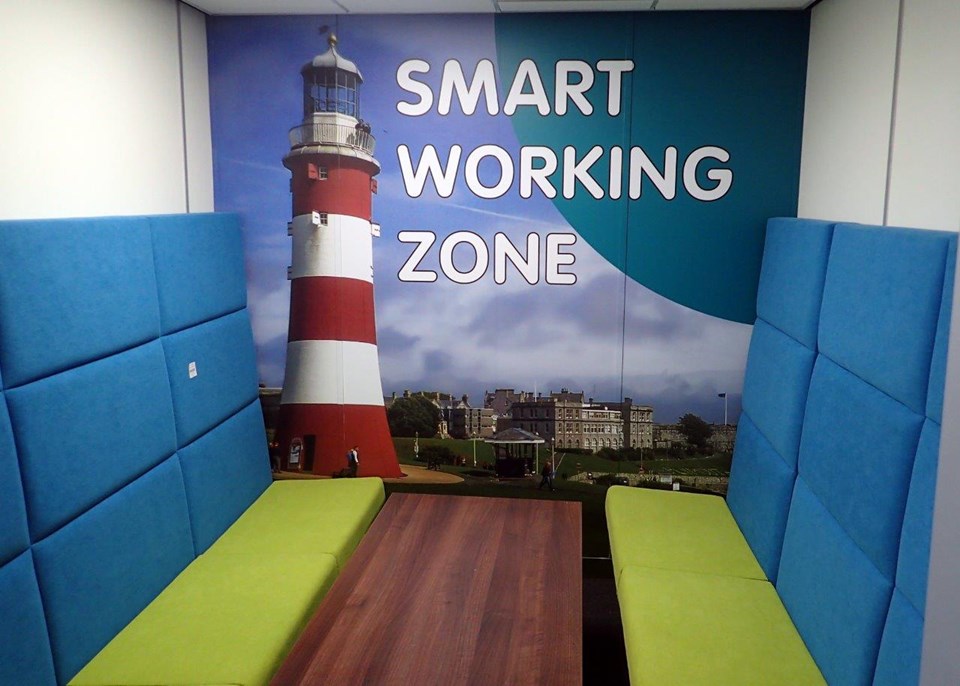 Full Colour Digitally Printed Wallpaper with photo image for Devon and Cornwall Police