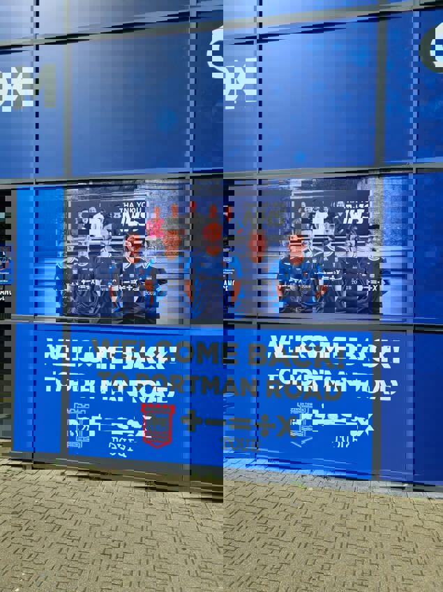 Ipswich Town Football Club Digitally Printed Window Graphics