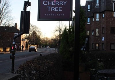 Cherry Tree Pub Swinging Sign Post Mounted Gateshead