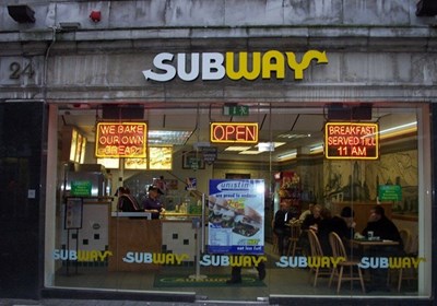 Subway Shop Sign Belfast