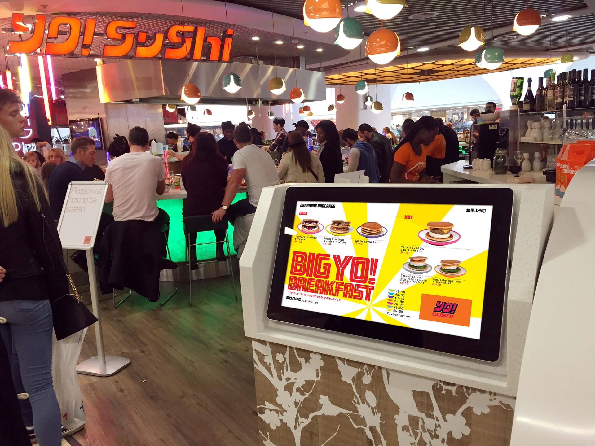 Interior Wall Mouted Digital Displays Yo Sushi