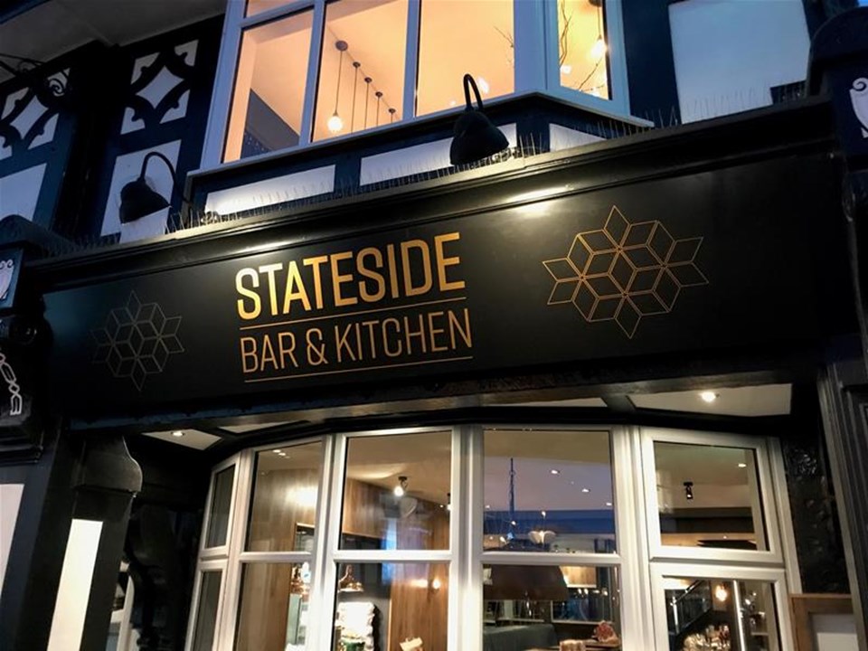 Stateside Bar And Kitchen Illuminated Fascia Sign Macclesfield