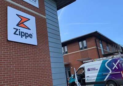 Zippe UK Building Fascia Sign In Swindon (Signs Express Swindon)