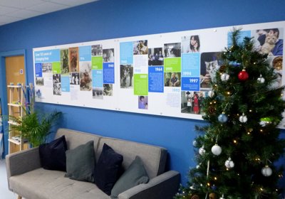 Full Colour Digital Printed History Timeline on Foamex Panels