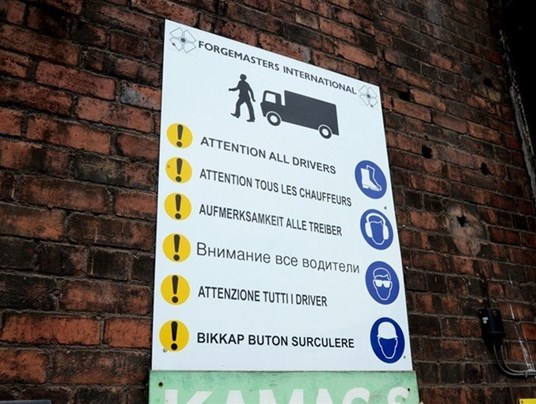 Exterior Warning Health And Safety Sign Sheffield