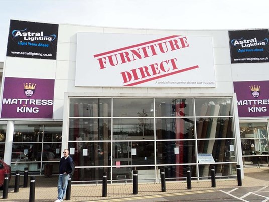 Large Exterior Flexface Sign In Cardiff