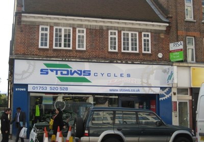 Stows Cycle Shop Front Fascia Sign Slough