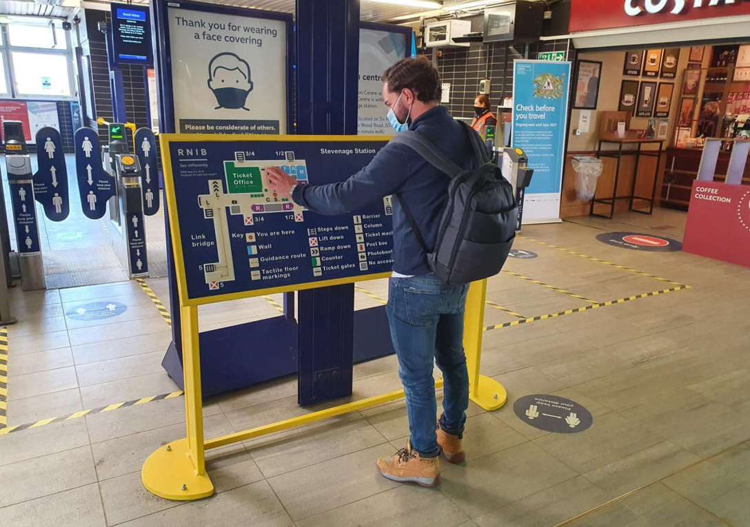 Stevenage Station Map For All for the RNIB
