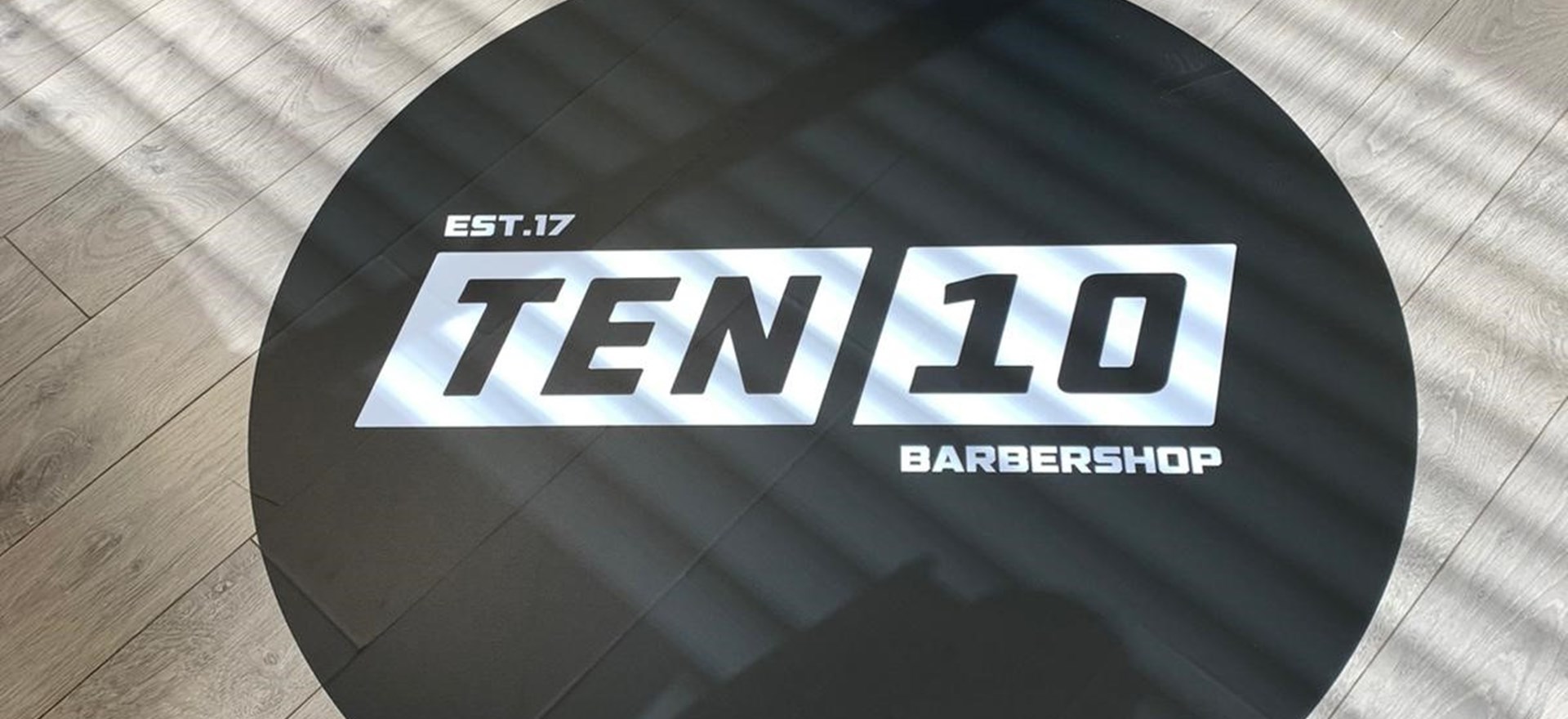 Ten 10 Barbers Floor Graphic