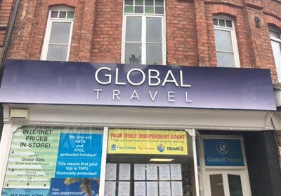 Global Travel Fascia Sign Liverpool