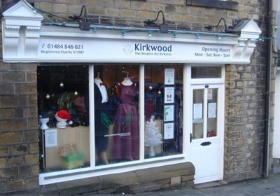 Fascia Sign For Kirkwood Hospice Shop Huddersfield