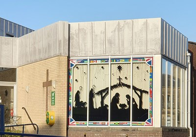 NNR Church Huddersfield Nativity Window Graphics