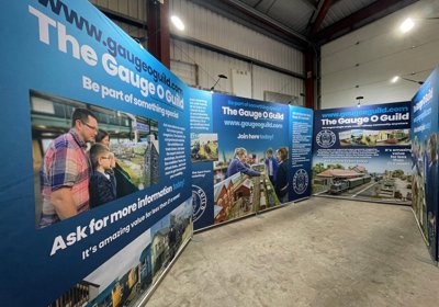 Double Sided Fabric Display Stand In Two Sizes.  Supplied With Carry Bag/Case