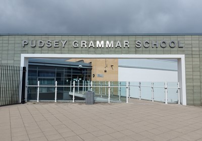 Pudsey Grammar School Exterior Sign Stainless Steel Letters