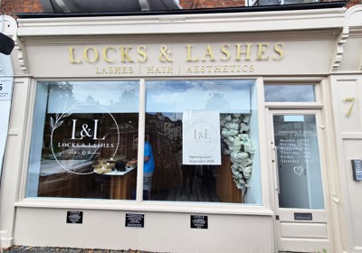 Locks & Lashes signage by Signs Express Peterborough