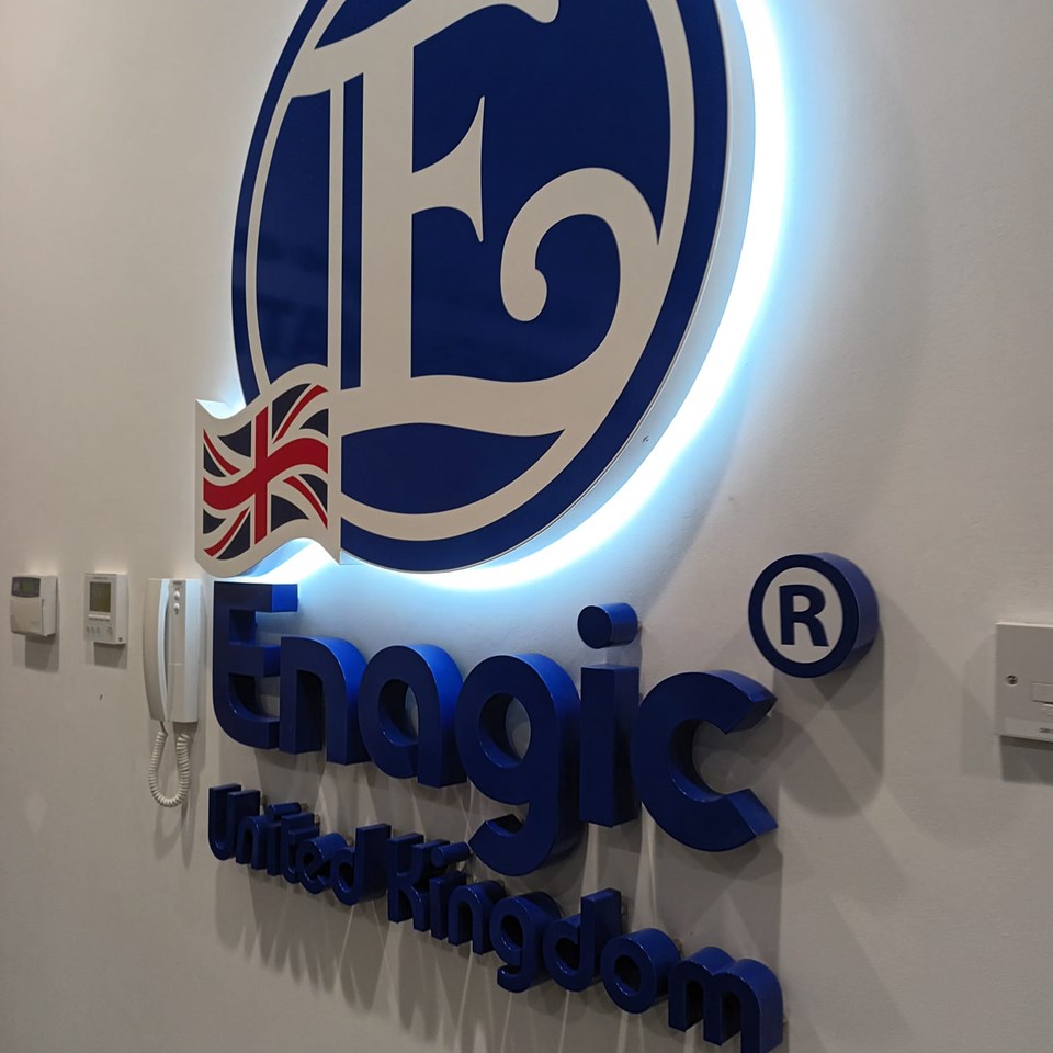 Interior Illuminated Signage For Enagic Europe By Signs Express Milton Keynes
