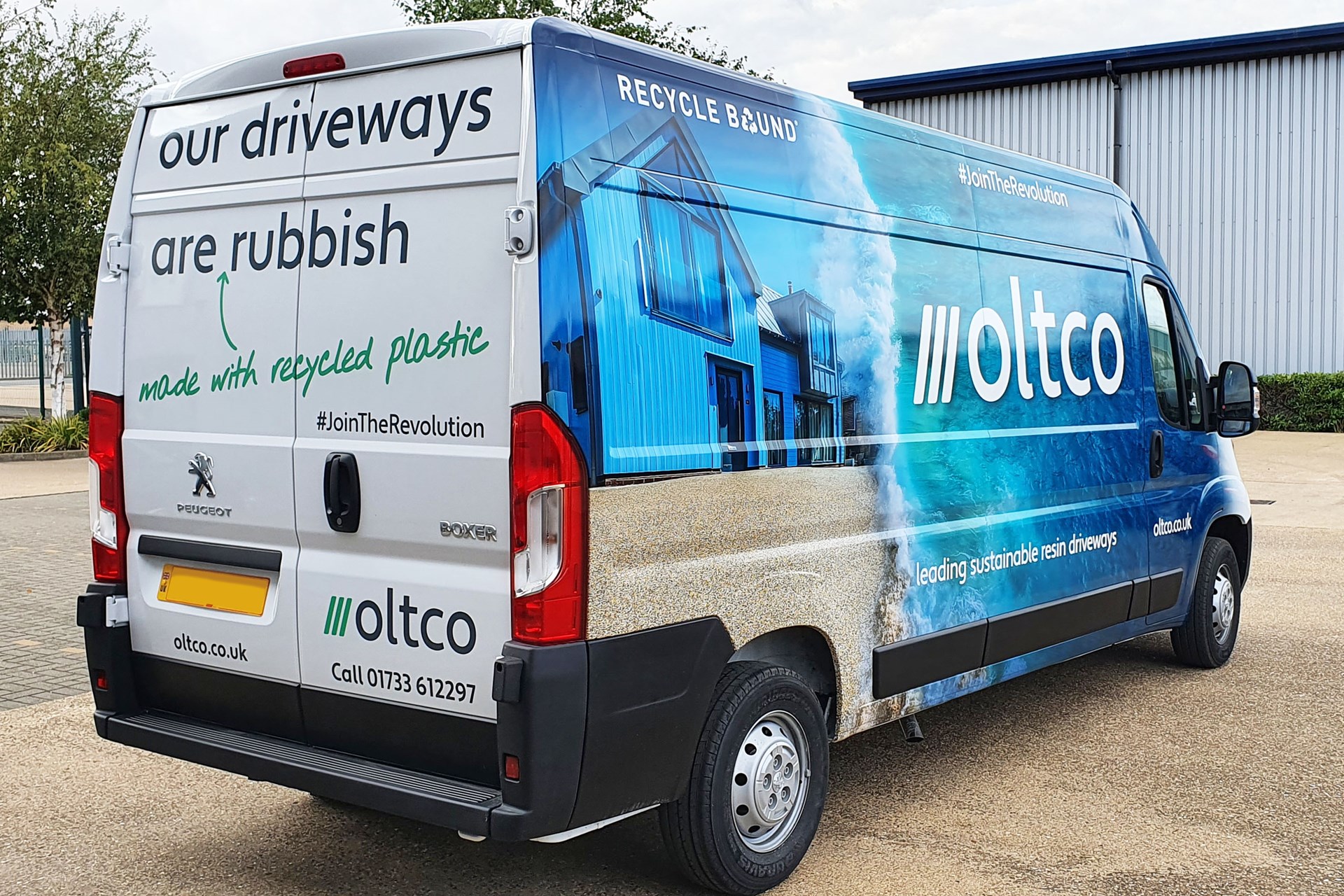 Peugeot Boxer sides wrapped for Oltco Peterborough