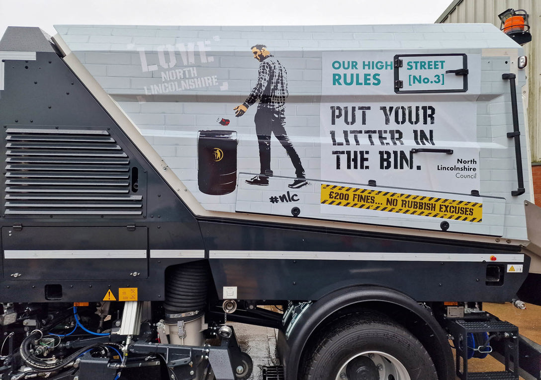 Sweeper wrapped both sides for aebi Schmidt 