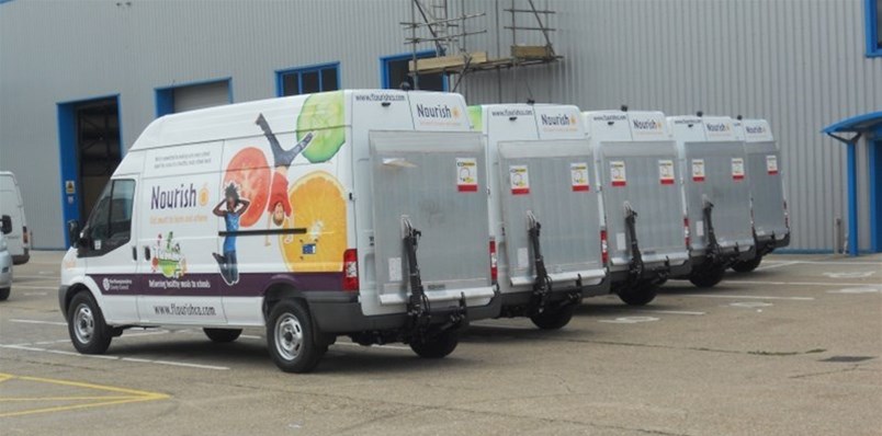 Nourish Northampton Fleet Of Vehicles Ready For Collection By Customer