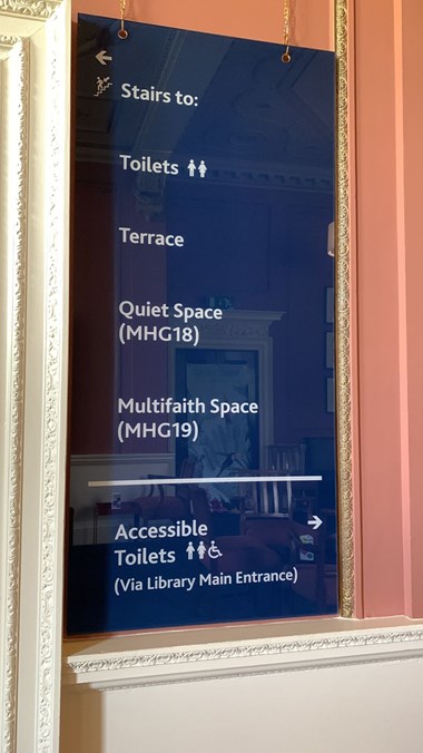 Bath Spa University Wayfinding Acrylic Signs (Signs Express Bath)