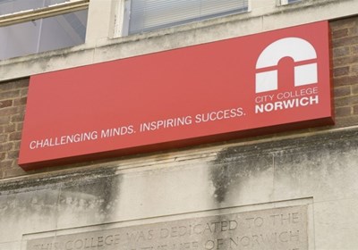 City College Norwich Building Signage Norwich