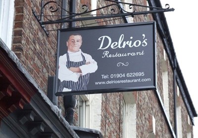 Hanging Sign For Delrios York