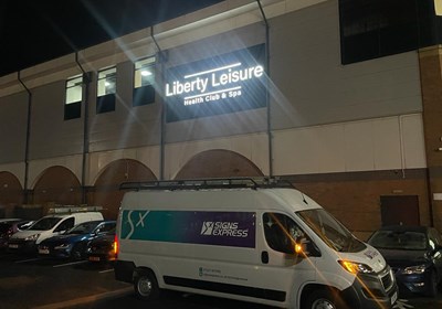 Illuminated Sign Liberty Leisure Solihull - Signs Express Birmingham