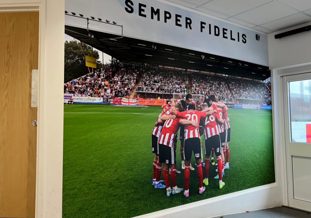 Full Colour Digital Printed Matt Laminated Wall Graphic With 2024-2025 Team