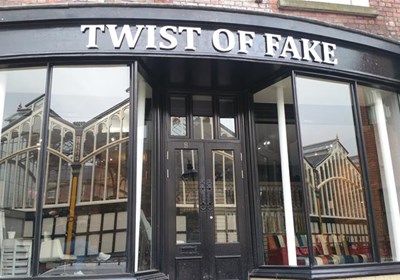 Twist Of Fake Retail Shop Sign Stockport