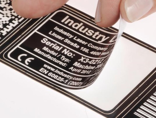 Laser Engraved Foil Sticker