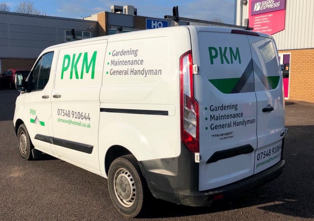 Cut Vinyl And Digital Printed Graphics In Black, Green And Grey 