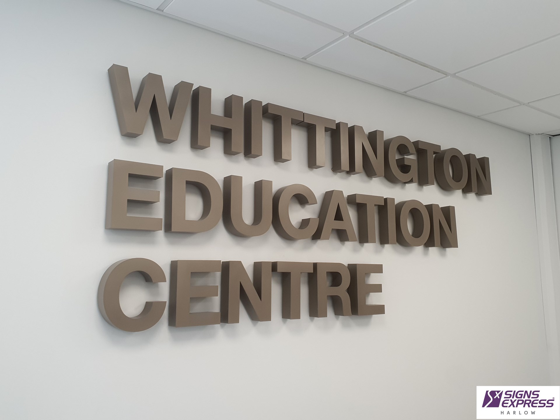 Reception Signage At Whittington NHS Trust Education Centre By Signs Express Harlow