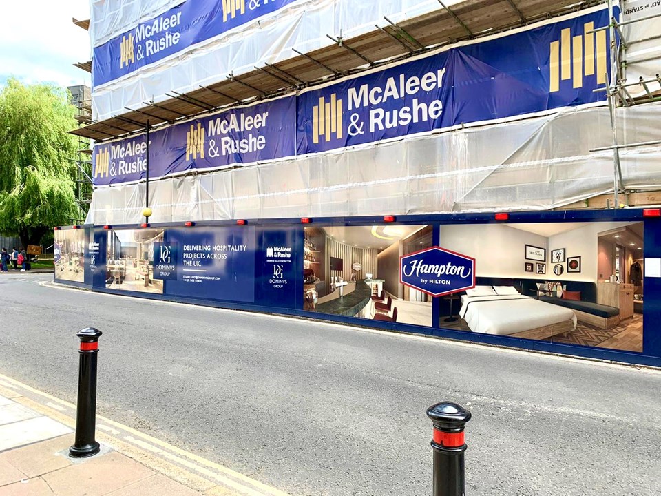 Hampton By Hilton (Bath) Hoarding Panels For Construction Signage