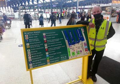 Brighton Station Map for All manufactured for the RNIB