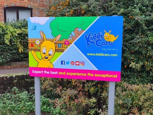 Nursery School Sign Post And Panel Southampton