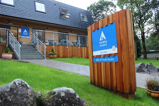 Welcoming Signage For Hostelling Falkirk Scotland