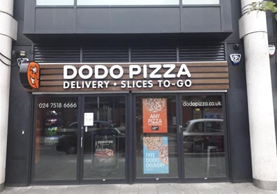 Dodo Pizza Exterior Signs Coventry