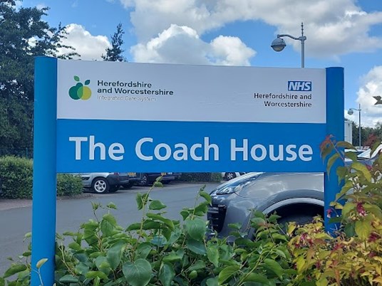 Exterior Directional Sign For The Coach House NHS In Hereford By Signs Express Worcester