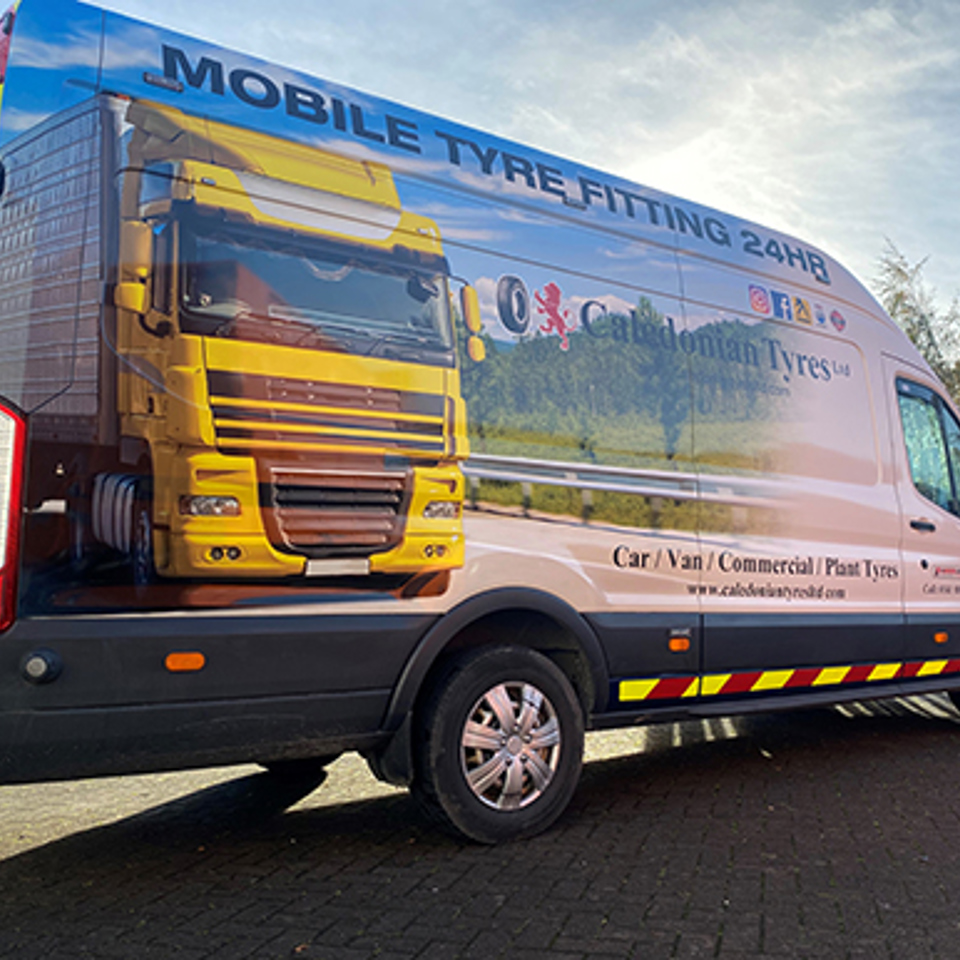 New fleet graphics for Caledonian Tyres