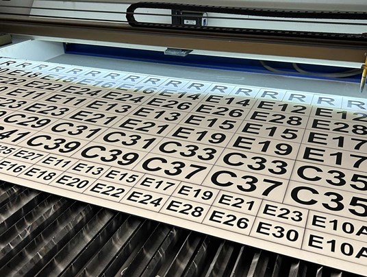 Laser Engraved Electricitiy Substation Signs