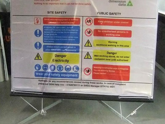 Internal Health And Safety Signage Peterborough