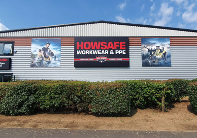 PVC banners and illuminated sign displays for Safewear Peterborough