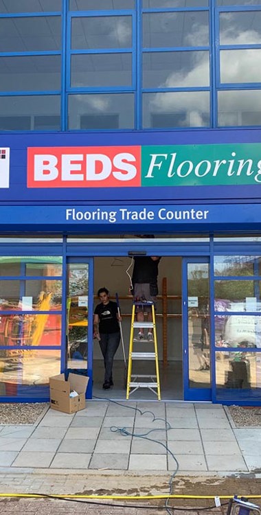 Flat ACM And Cut Vinyl To Shutter Radius