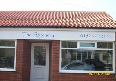 The Stitchery Shop Front Sign Grantham