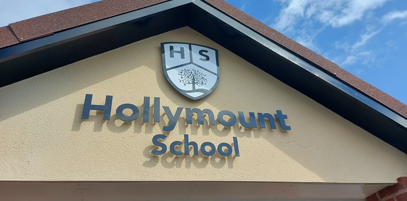 Hollymount School Worcester Main Entrance Sign